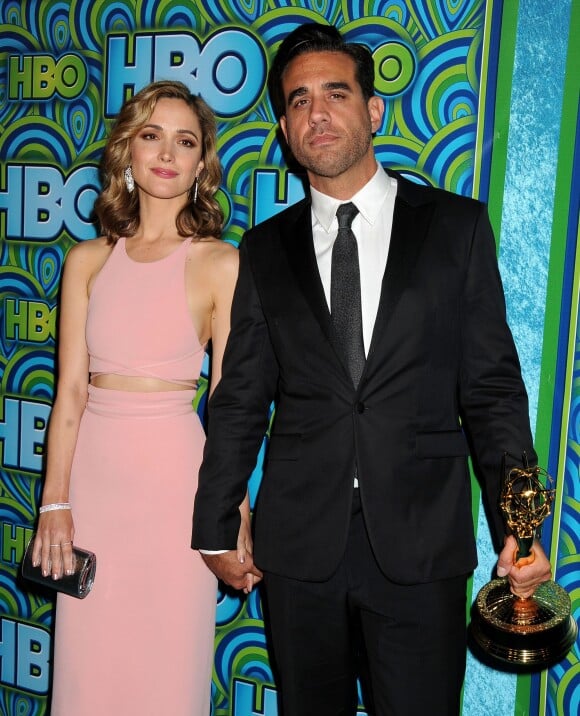 Rose Byrne et Bobby Cannavale à la soirée HBO organisée après les Emmy Awards au Pacific Design Center à Los Angeles, le 22 septembre 2013.