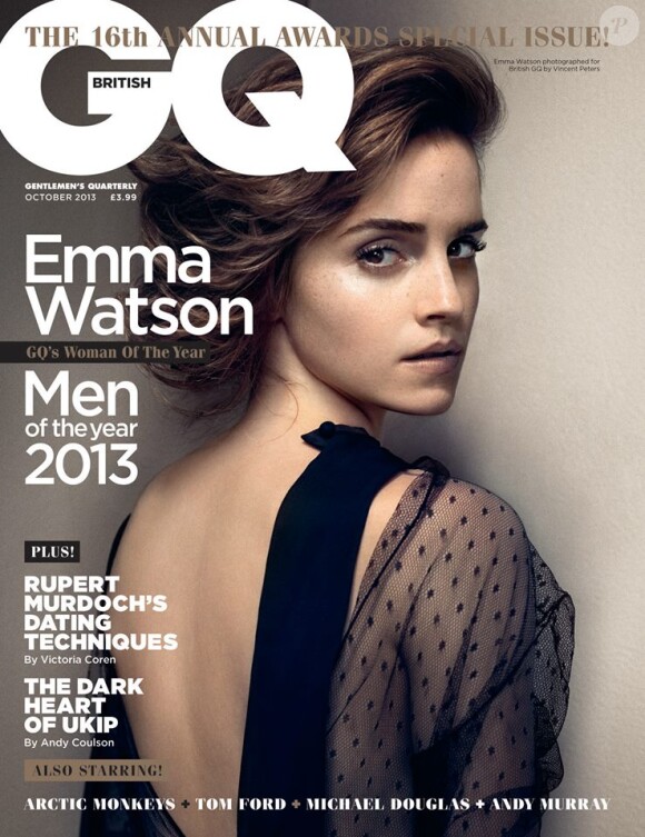 Emma Watson en couverture de l'édition britannique du magazine GQ. Octobre 2013.