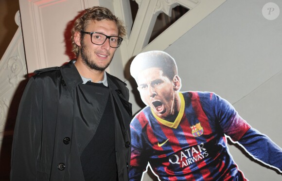 Amaury Leveaux à la soirée de lancement de FIFA 14, organisée à la Gaîté Lyrique, à Paris, le 23 septembre 2013. La simulation de foot d'EA Sports sort le 26 septembre.