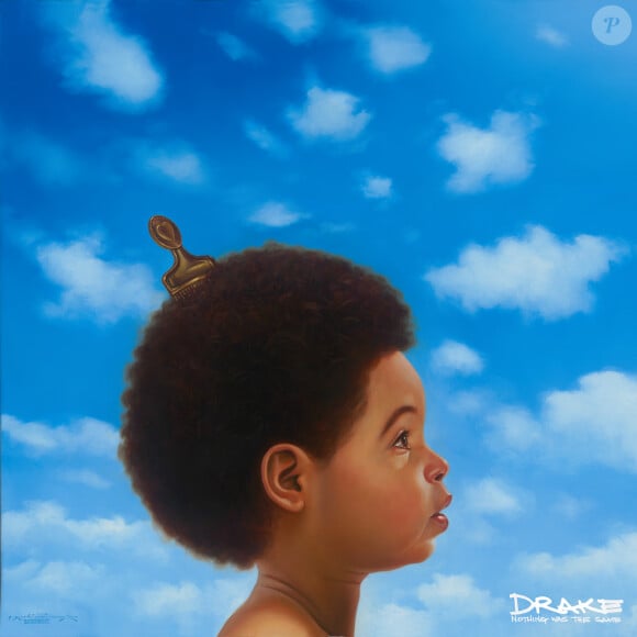 Le portrait de Drake bébé réalisée par l'illustrateur Kadir Nelson sur la jaquette de Nothing Was the Same. Version standard.