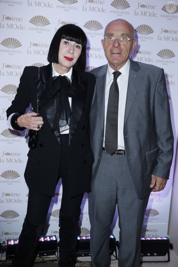 Chantal Thomass et son mari Michel Fabian à la soirée J'aime la MOde le 23 septembre 2013 à Paris..