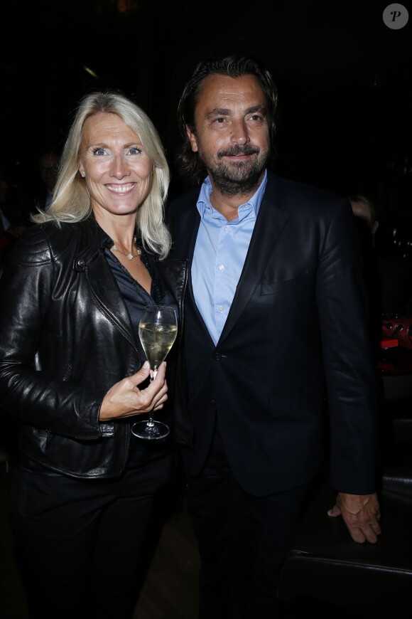 Henri Leconte et sa femme Florentine à la soirée J'aime la MOde le 23 septembre 2013 à Paris.