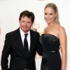 Michael J.Fox et sa compagne Tracy Pollan à la 65e cérémonie annuelle des "Emmy Awards" à Los Angeles, le 22 septembre 2013.