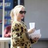 Tendance animale : Gwen Stefani en sweat léopard