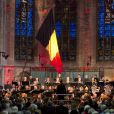 Le roi Philippe de Belgique et sa femme la reine Mathilde assistaient dans la soirée du 25 septembre 2013 en l'église Notre-Dame de la Cambre d'Ixelles à un concert en l'honneur de l'accession au trône du roi, en hommage aux 20 ans de règne du roi Albert II et en souvenir du roi Baudouin.
