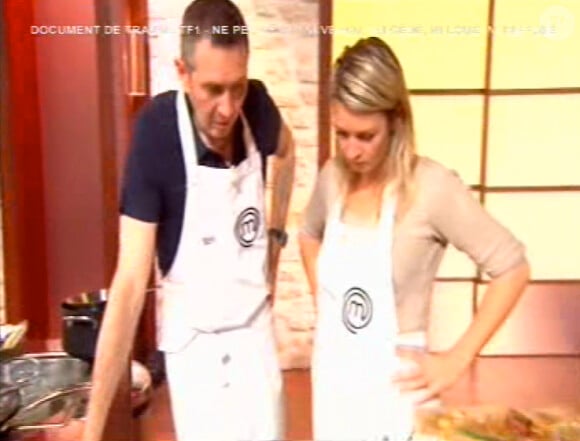 Eric et Marie-Helène cuisinent pour Garou dans Masterchef 4, le 27 septembre 2013 sur TF1.
