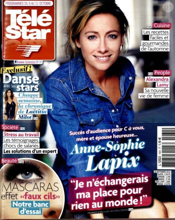Magazine Télé Star du 5 octobre 2013.