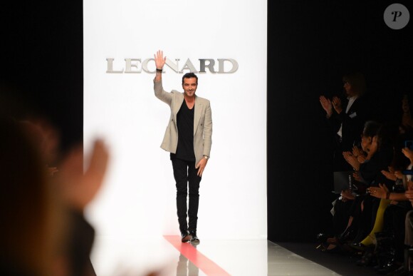 Raffaele Borriello à l'issue du défilé Leonard printemps-été 2014 au Grand Palais. Paris, le 30 septembre 2013.