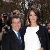 Arnaud Lagardère et Jade Foret - Arrivées des people au défilé Chanel printemps-été 2014. Paris, le 1er octobre 2013.