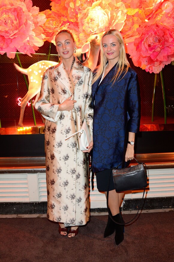 Claire et Virginie Courtin-Clarins lors du cocktail organisé par Louis Vuitton afin de présenter le nouveau sac de la maison, le SC Bag. Au Bon Marché, le 1er octobre 2013.