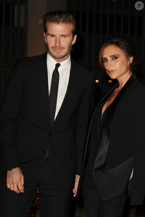 Victoria et David Beckham lors de la soirée Global Fund and British Fashion Council à Londres le 16 septembre 2013