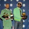 Big Boi et Andre 3000 du duo Outkast lors des Grammy Awards 2004.