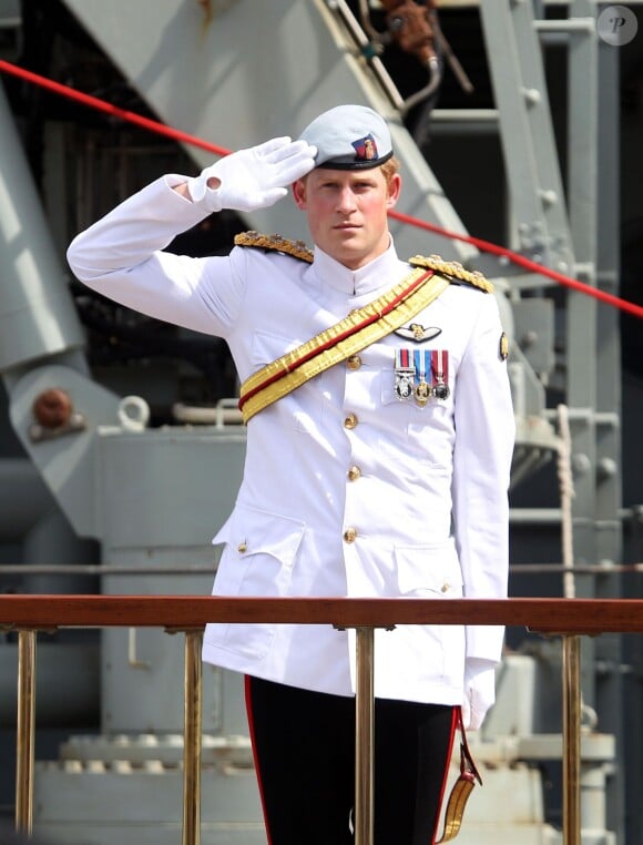 Le prince Harry à Sydney le 4 octobre 2013 lors des célébrations du centenaire de l'indépendance de la marine royale australienne.