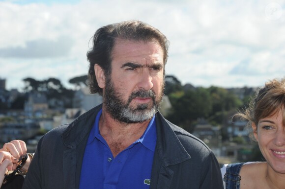 Eric Cantona, président du jury, lors du photocall du 24e Festival du Film Britannique de Dinard le 5 octobre 2013