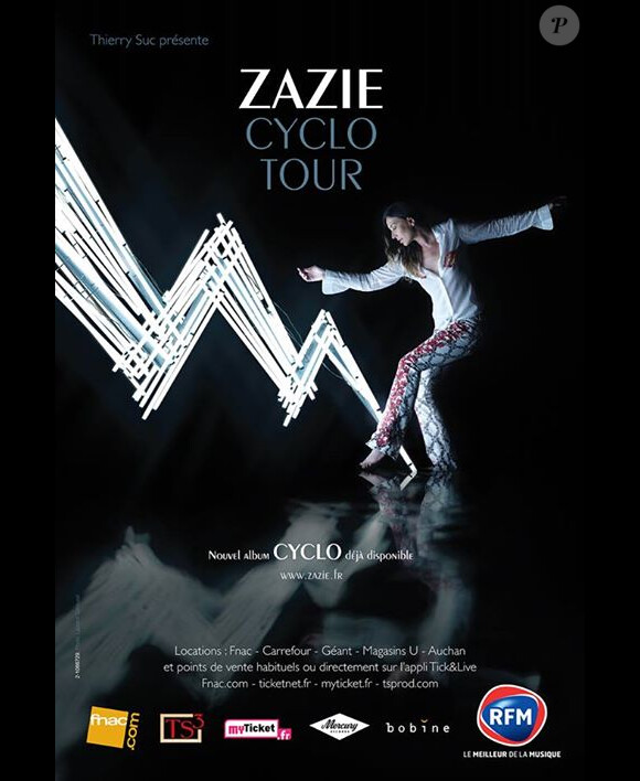 Zazie - Cyclo Tour - en tournée dans toute la France à partir du 12 novembre 2013.