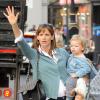 Jennifer Garner avec ses enfants, Violet, Seraphina et Samuel Garner Affleck à New York, le 5 octobre 2013.