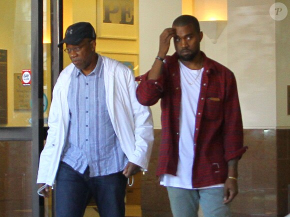 Kanye West et son père Ray à Beverly Hills, le 10 octobre 2013.