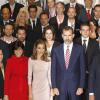 Le prince Felipe et la princesse Letizia d'Espagne assistent à la cérémonie de clôture du sommet "Spain Startup & Investor Summit" à Madrid. Le 11 octobre 2013.