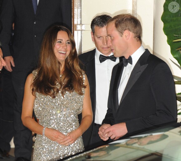 Le prince William et la duchesse de Cambridge, Kate Middleton lors du gala de la fondation "Tusk" à Londres, le 12 septembre 2013