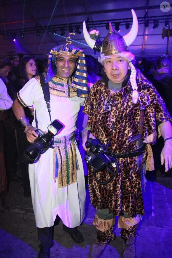 Rachid Bellak et Fok Kan lors de la soirée Les Ambassadeurs au château de Vincennes, à Vincennes le 12 octobre 2013