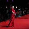 Kate Winslet, arborant une robe Jenny Packham, affiche sa silhouette de femme enceinte de façon grandiose, à l'avant-première du film Last Days of Summer (Labor Day) à Londres dans le cadre du BFI London Film Festival, le 14 octobre 2013