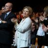 Gérard Collomb et Mélanie Thierry enceinte à la soirée d'ouverture du Festival Lumière de Lyon, qui rend hommage à Jean-Paul Belmondo, le 14 ocotbre 2013