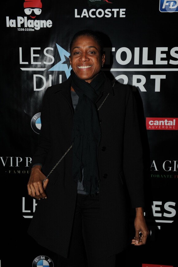 Marie-José Pérec lors de la soirée au VIP Room qui donnait le coup d'envoi de la nouvelle édition des Etoiles du Sport, le 16 octobre 2013 à Paris