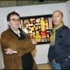 Bruno Mouron et Pascal Rostain à Paris pour leur exposition "Trash" en mars 2007.