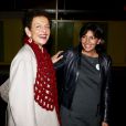 Lynn Cohen-Solal et Anne Hidalgo lors de la 2ème édition du Pot-au-feu des célébrités au restaurant le Louchebem, organisée par les Fédérations des Artisans Bouchers d'Ile-de-France à Paris le 17 octobre 2013