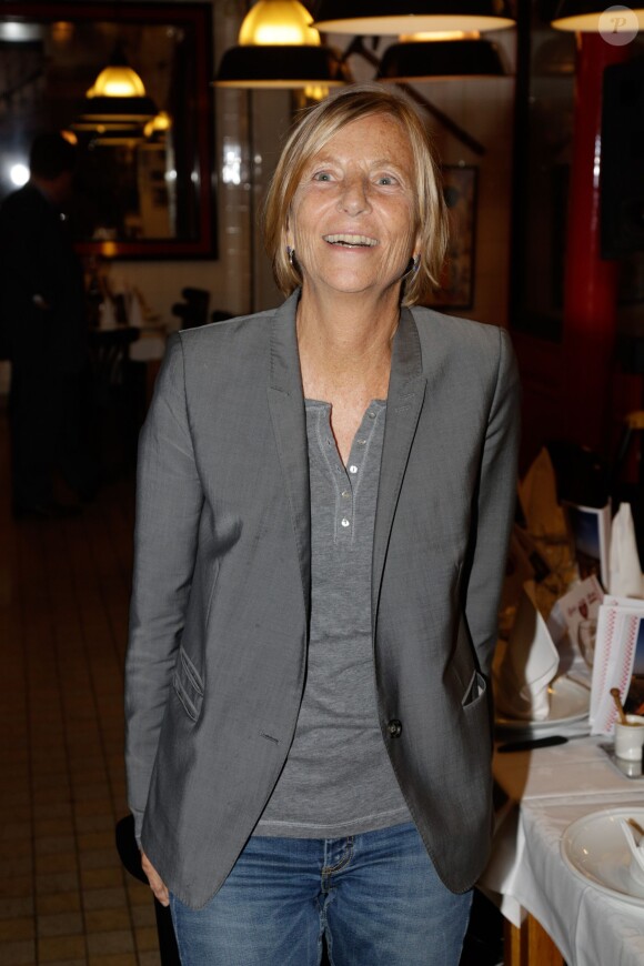 Marielle de Sarnez lors de la 2ème édition du Pot-au-feu des célébrités au restaurant le Louchebem, organisée par les Fédérations des Artisans Bouchers d'Ile-de-France à Paris le 17 octobre 2013