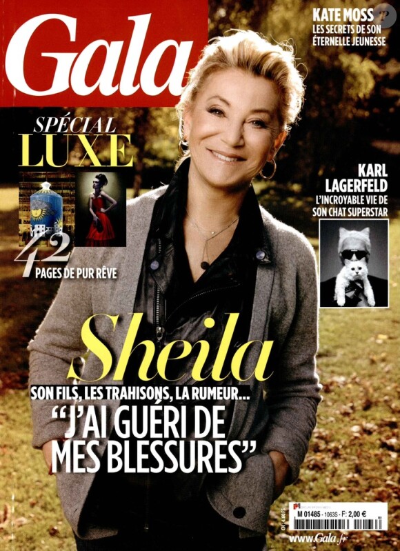 Sheila en couverture du magazine Gala daté du 23 octobre 2013.