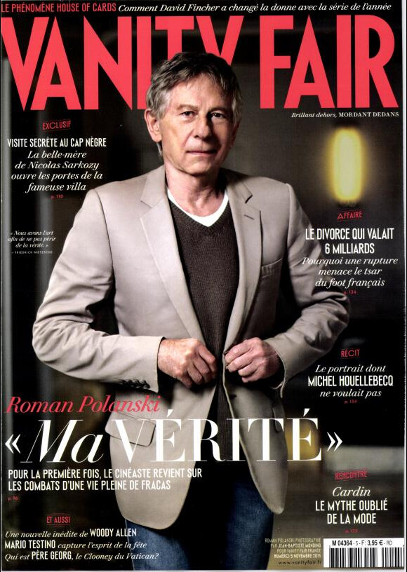 Vanity Fair, en kiosques le 23 octobre 2013.