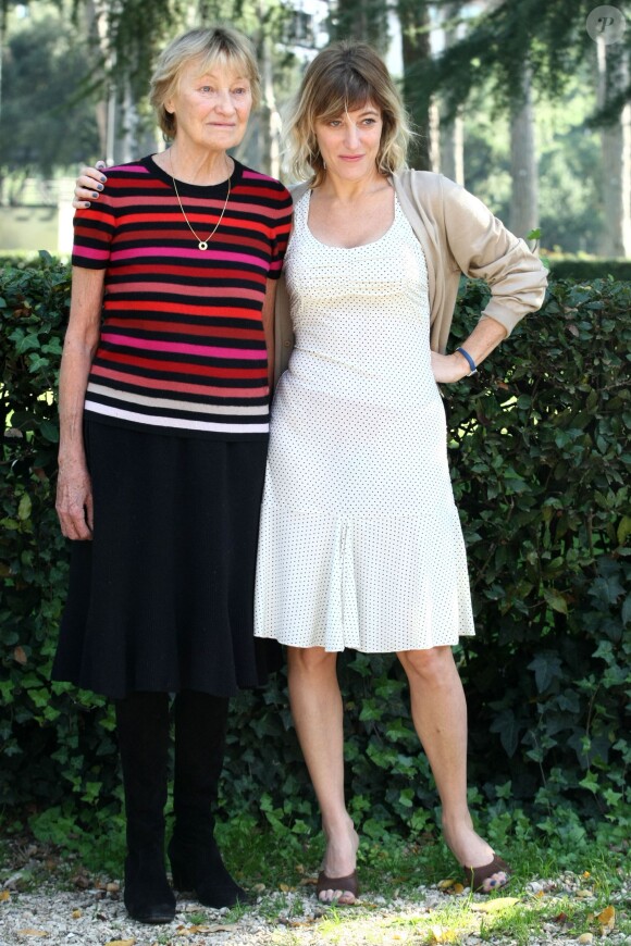 Valeria Bruni-Tedeschi et sa mère Marisa Bruni-Tedeschi à Rome, le 22 octobre 2013.
