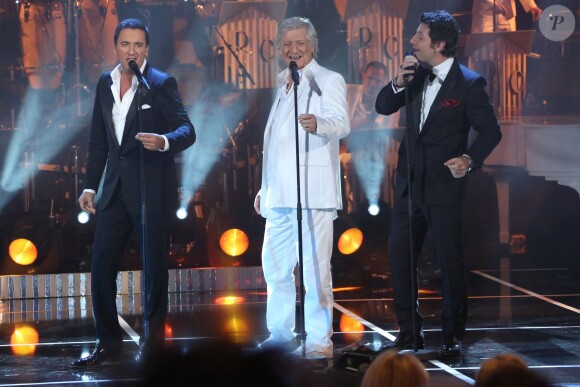 Exclusif - Dany Brillant, Philippe Lellouche et Patrick Sébastien à l'enregistrement de l'émission "Les Années Bonheur" qui sera diffusée le 2 novembre 2013.