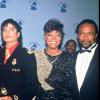 Michael Jackson, Dionne Warwick et Quincy Jones en mars 1987.