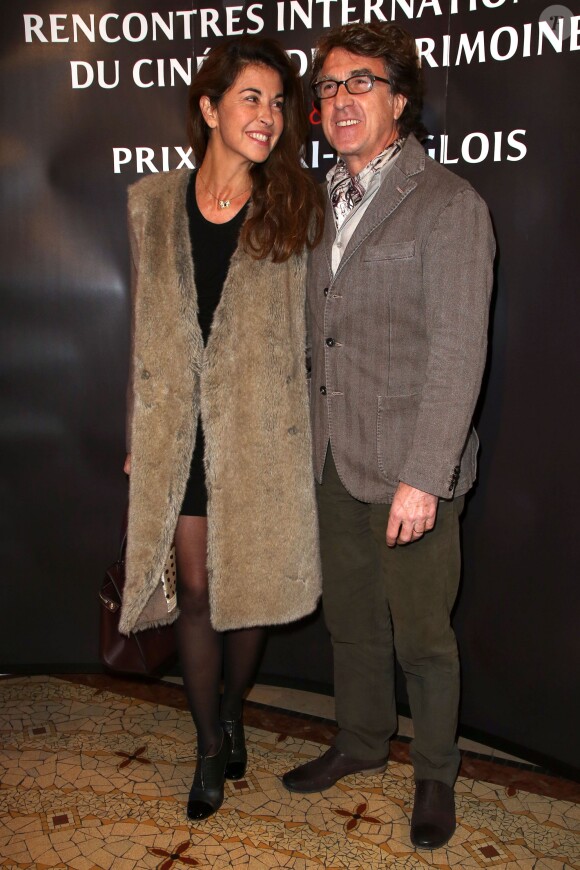 Francois Cluzet et sa femme Narjiss lors des rencontres internationales du cinéma de patrimoine et cérémonie de remise des Prix Henri Langlois 2013 à l'Hôtel de Ville de Vincennes, le 28 janvier 2013