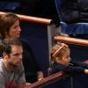 Mirka Federer au Masters de Paris à Bercy le 2 novembre 2013, lors des demi-finales Djokovic-Federer et Nadal-Ferrer