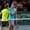 David Ferrer, victorieux de son compatriote Rafael Nadal en demi-finale du Masters de Paris-Bercy le 2 novembre 2013, va pouvoir défendre son titre face à Novak Djokovic.