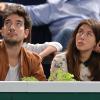 Mylène Jampanoï avec son amoureux Dimitri Stephanides lors des demi-finales du Masters de Paris Bercy le 2 novembre 2013
