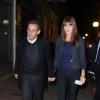 Exclusif - Nicolas Sarkozy et sa femme Carla Bruni-Sarkozy - Anniversaire de la mère de Nicolas Sarkozy qui fête ses 88 ans au restaurant 154 à Paris, le 11 octobre 2013.