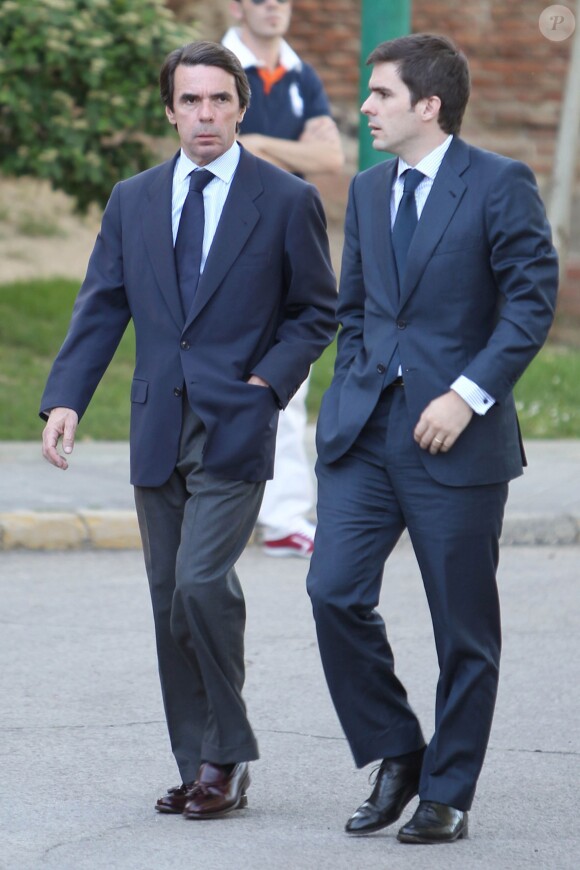 José Maria Aznar et son fils José Maria Aznar Jr. à Madrid le 23 mai 2012.