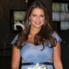 La princesse Madeleine de Suède, enceinte, le 23 octobre 2013 à New York lors du gala du Green Summit.