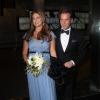 La princesse Madeleine de Suède, enceinte, avec son mari Chris O'Neill le 23 octobre 2013 à New York lors du gala du Green Summit.