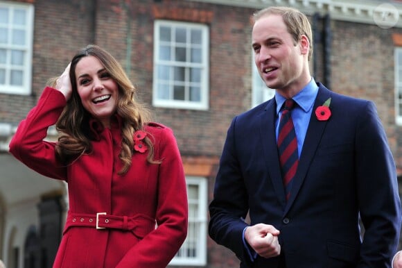 Le prince William et Kate Middleton lors du "London Poppy Day" à Londres. Le 7 novembre 2013.