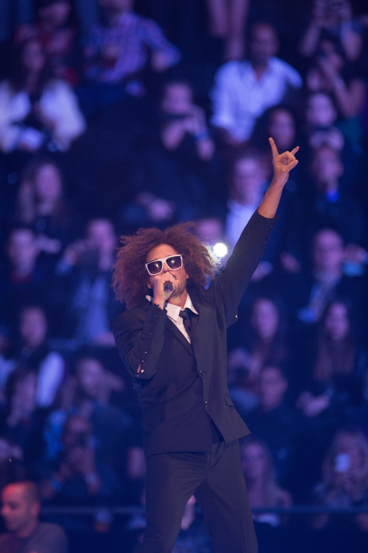 Photo : Redfoo sur scène lors des MTV European Music Awards (EMA) 2013 ...