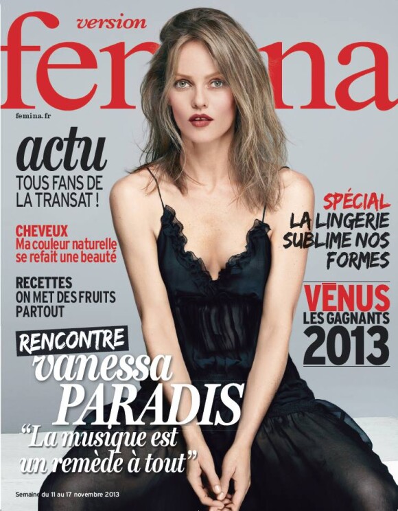 Vanessa Paradis en couverture de Version fémina, supplément du Journal du dimanche - 10 novembre 2013