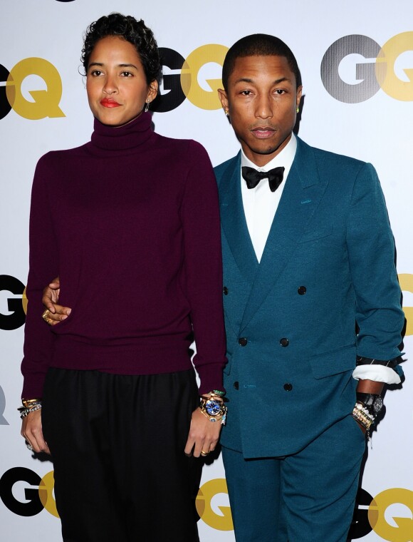 Helen Lasichanh, Pharrell Williams lors de la soirée GQ Men Of The Year Party 2013 à Los Angeles, le 12 novembre 2013.