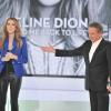 Michel Drucker et Céline Dion lors de l'enregistrement de l'émission "Vivement dimanche" au Studio Gabriel, à Paris, le 13 novembre 2013. L'émission sera diffusée le 17 novembre.