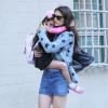 Katie Holmes accompagne sa fille Suri à l'école à New York. Le 1er octobre 2013
