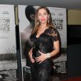 Isabella Orsini, enceinte de son deuxième enfant, lors de l'avant-première du film Victor "Young" Perez à Paris le 14 novembre 2013